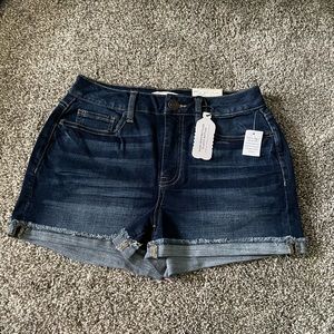 Denim “Shortie” Shorts, NWT